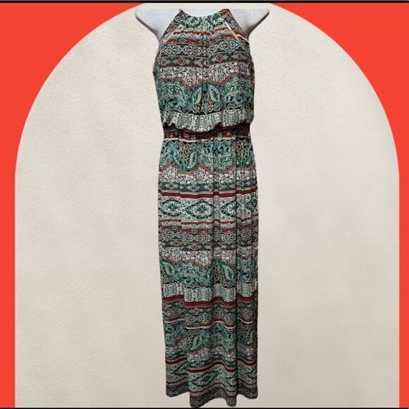 Sweet Storm Multi-Pattern Maxi Dress - Picture 1 of 6